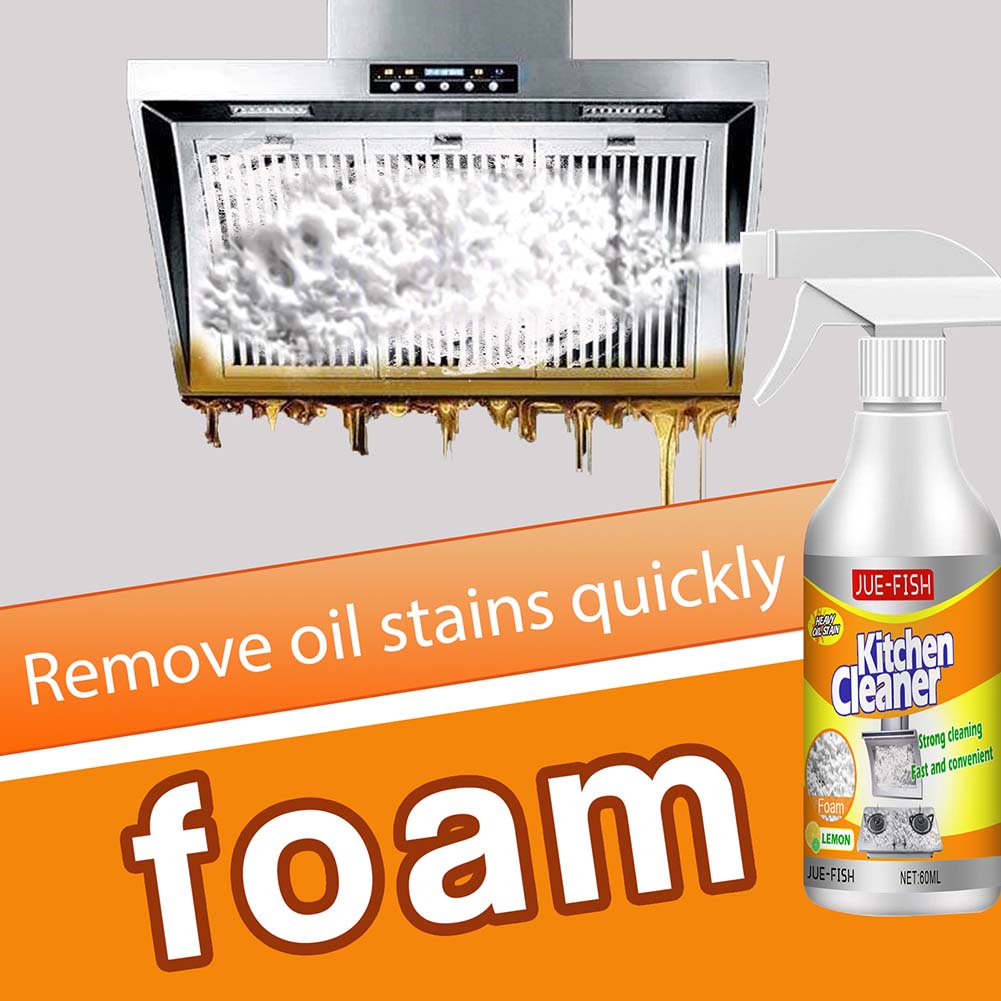 Commercial Kitchen Grease Cleaner - 60ml Foam Cleaner Kitchen Grease Cleaner