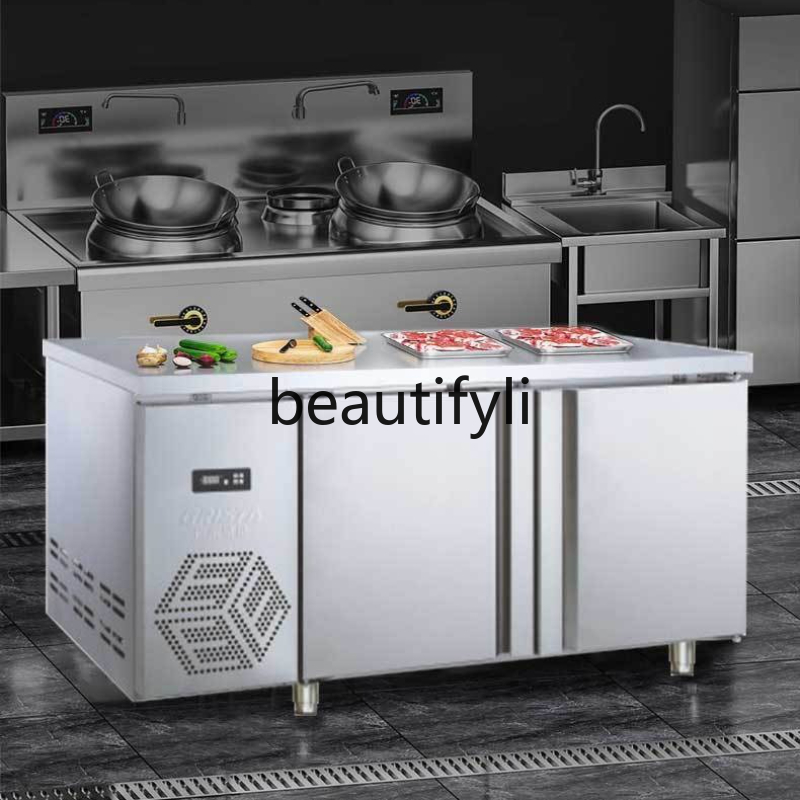 Commercial Kitchen Worktops - Commercial Stainless Steel Horizontal Freezer Kitchen