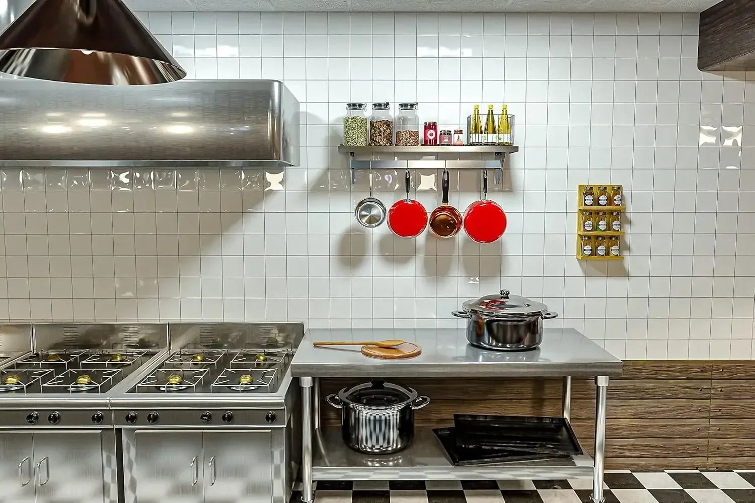 Wall Shelf Commercial Kitchen - （XMSJ-Hot）Commercial Wall Mounted Pot Rack Organizer