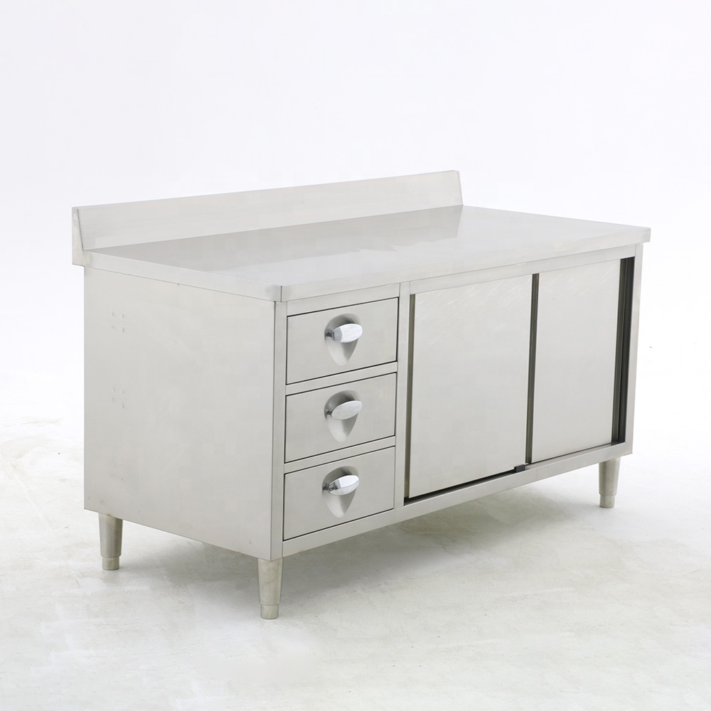 Commercial Kitchen Backsplash - Stainless steel kitchen bench for restaurant