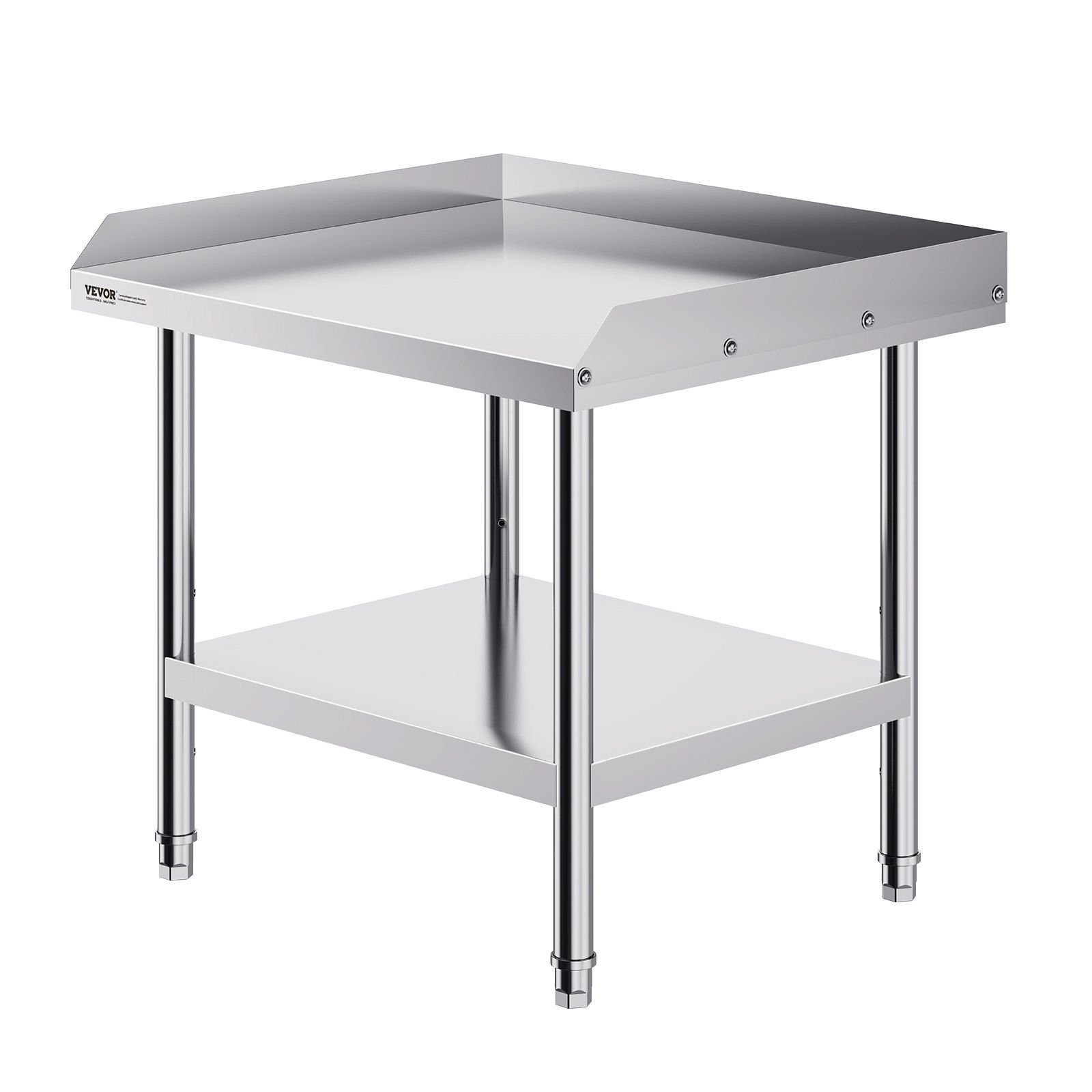 Commercial Kitchen Backsplash - Durable Stainless Steel Work Table 24x28x26in,