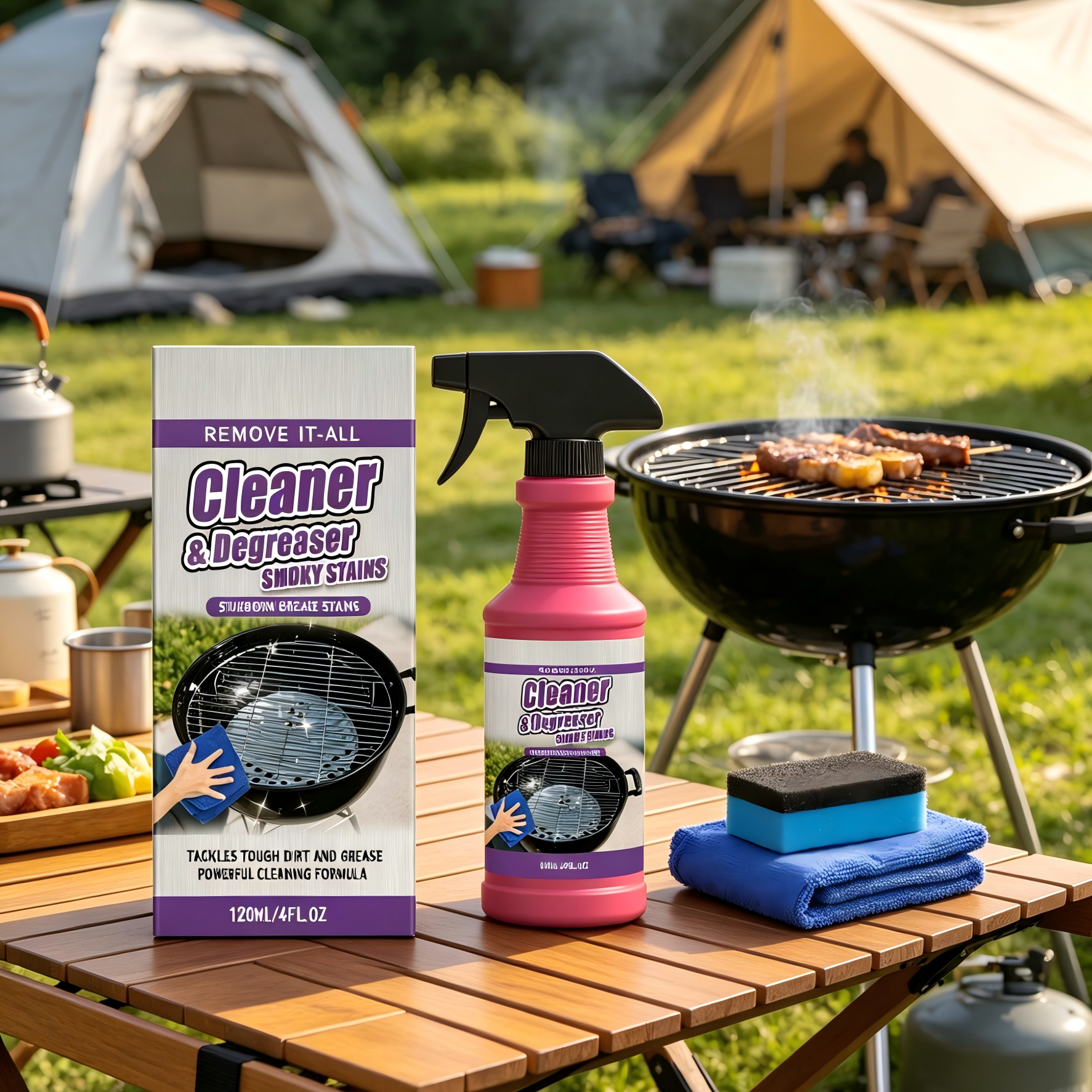 Commercial Kitchen Grease Cleaner - Kitchen Degreaser Cleaner Spray BBQ Cooking