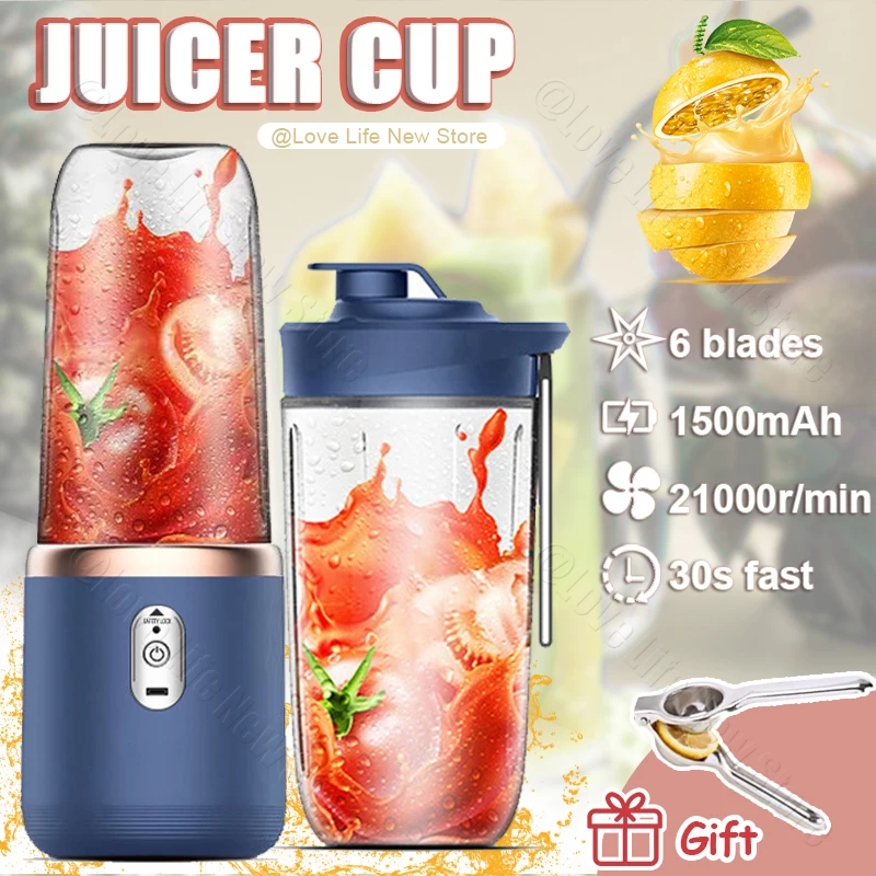 Juice Extractor Commercial - Portable Juicer Usb Fruit Mixer Multifunction