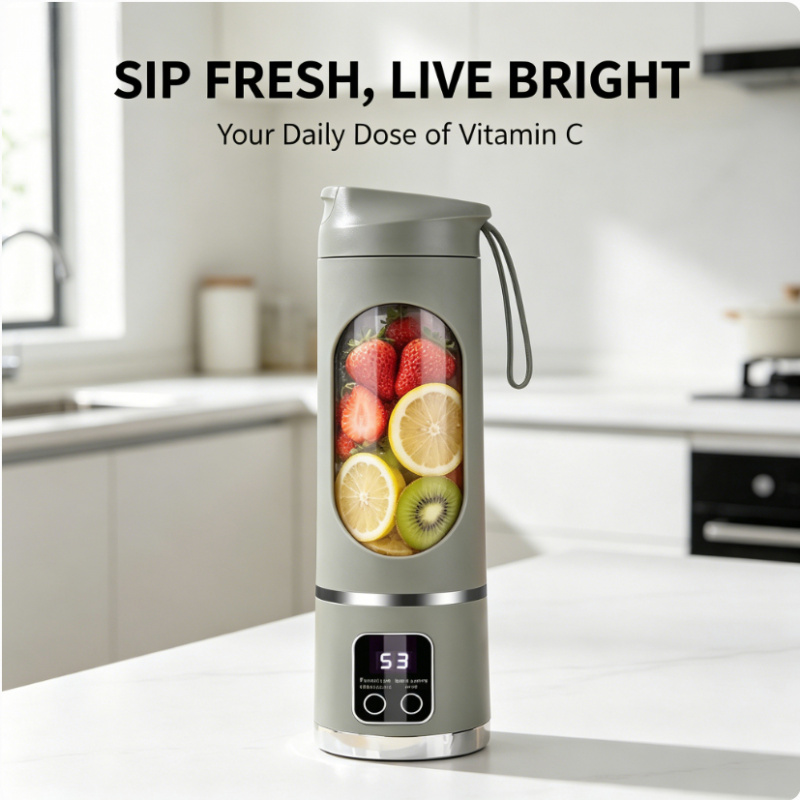 Juice Extractor Commercial - Mini Portable Juice Maker Rechargeable Hand