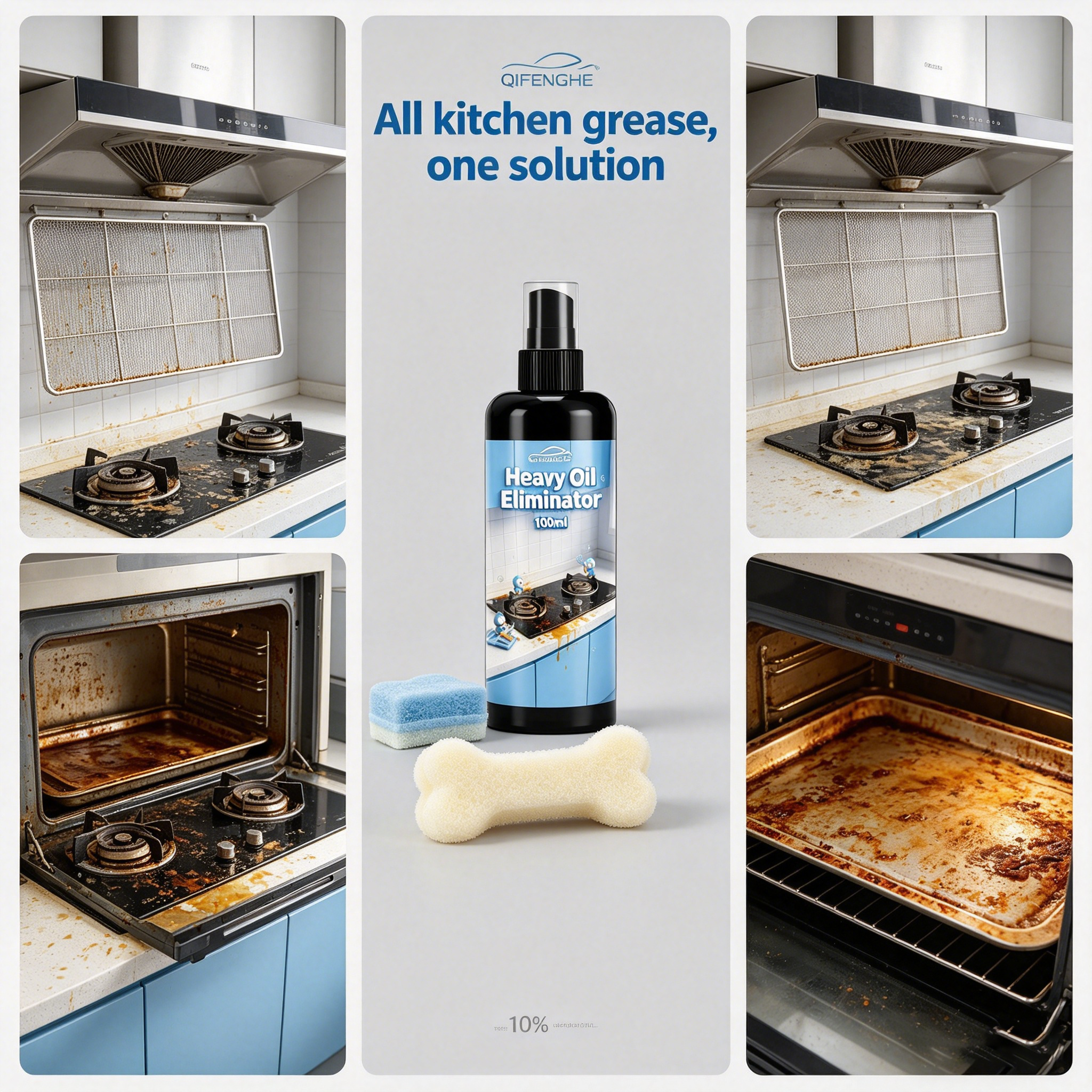 100ML Kitchen Heavy Oil Elimin – обзор и цена Commercial Kitchen Grease Cleaner