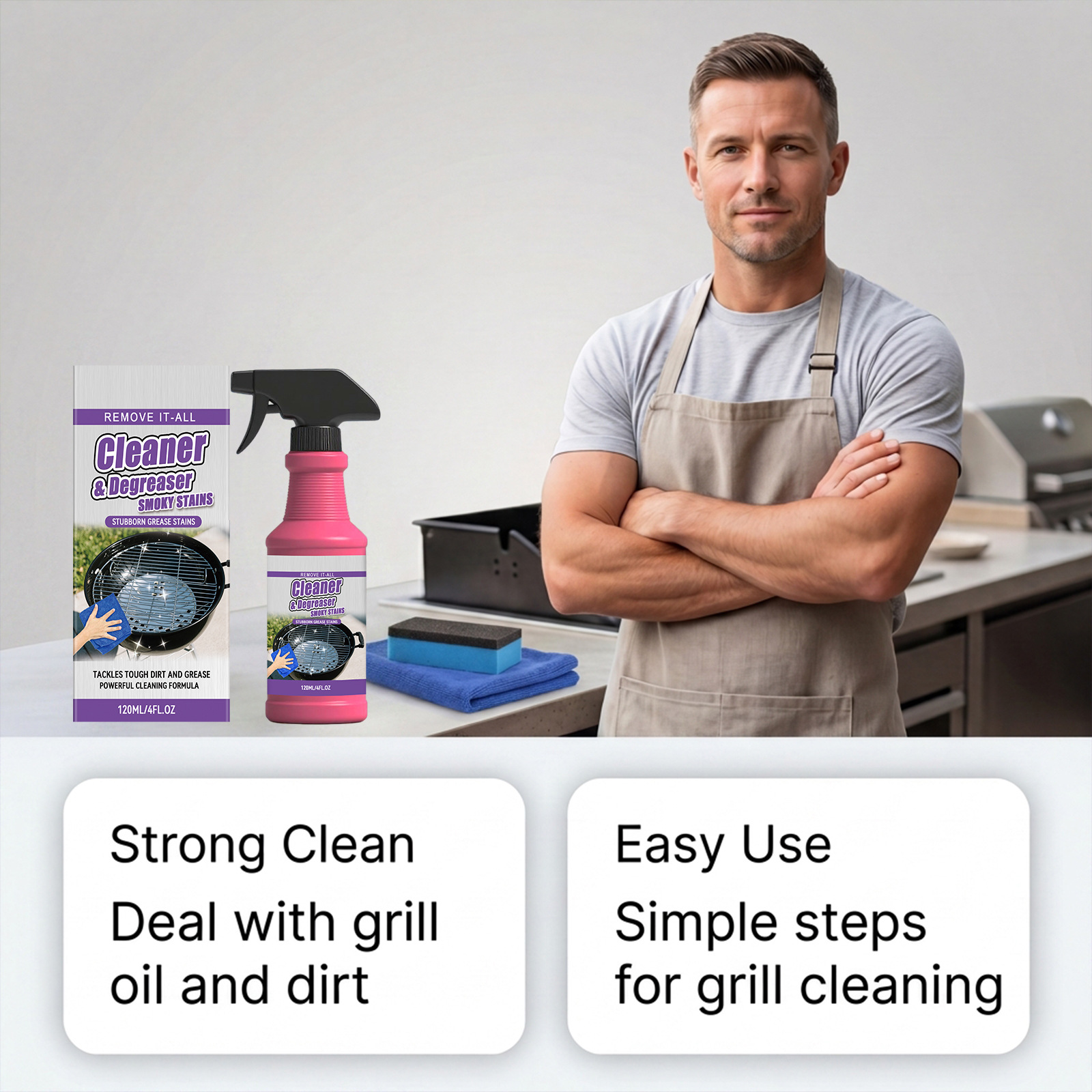 BBQ Grill Cleaner Degreaser Sp – обзор и цена Commercial Kitchen Grease Cleaner