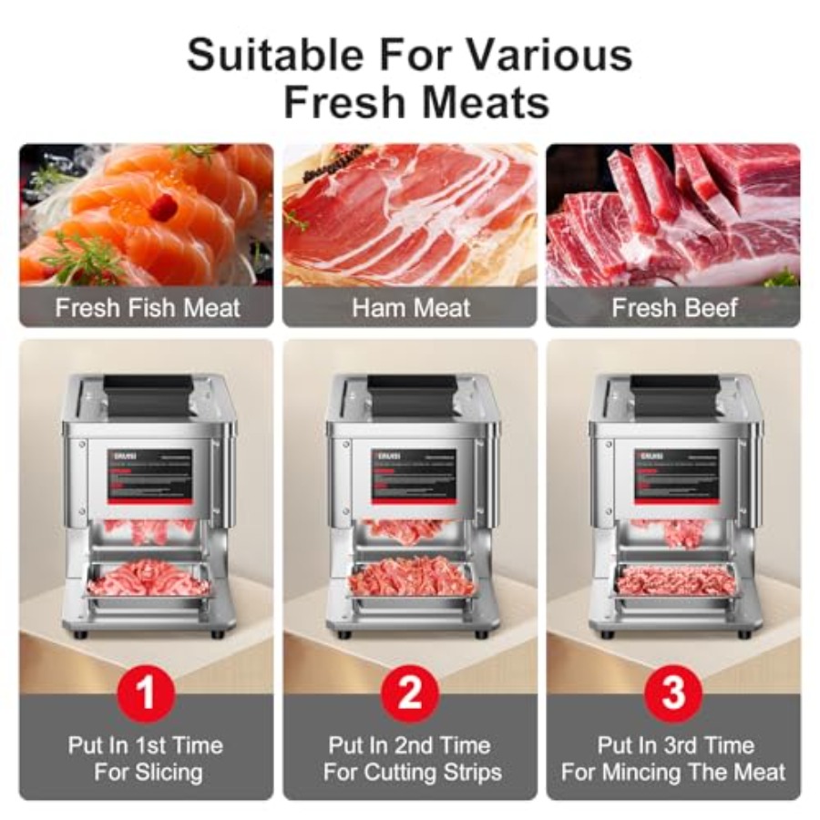 Meat Cutter Machine 950W Elect – обзор и цена Meat Slicer Machine