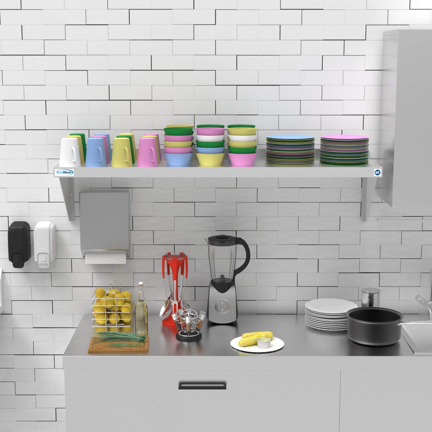 KoolMore NSF Stainless Steel W – обзор и цена Wall Shelf Commercial Kitchen
