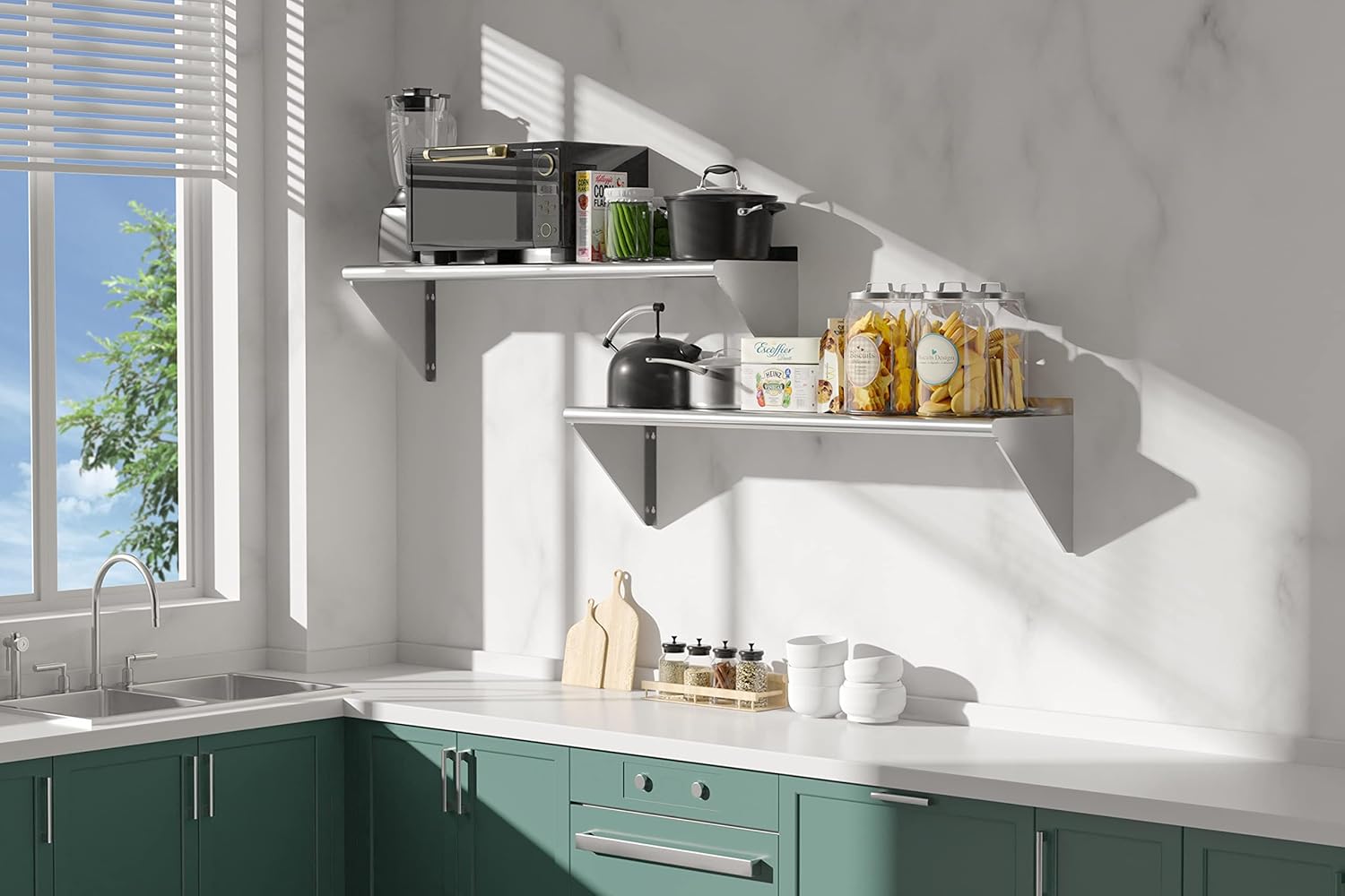 2 Pack Stainless Steel Shelf 1 – обзор и цена Wall Shelf Commercial Kitchen
