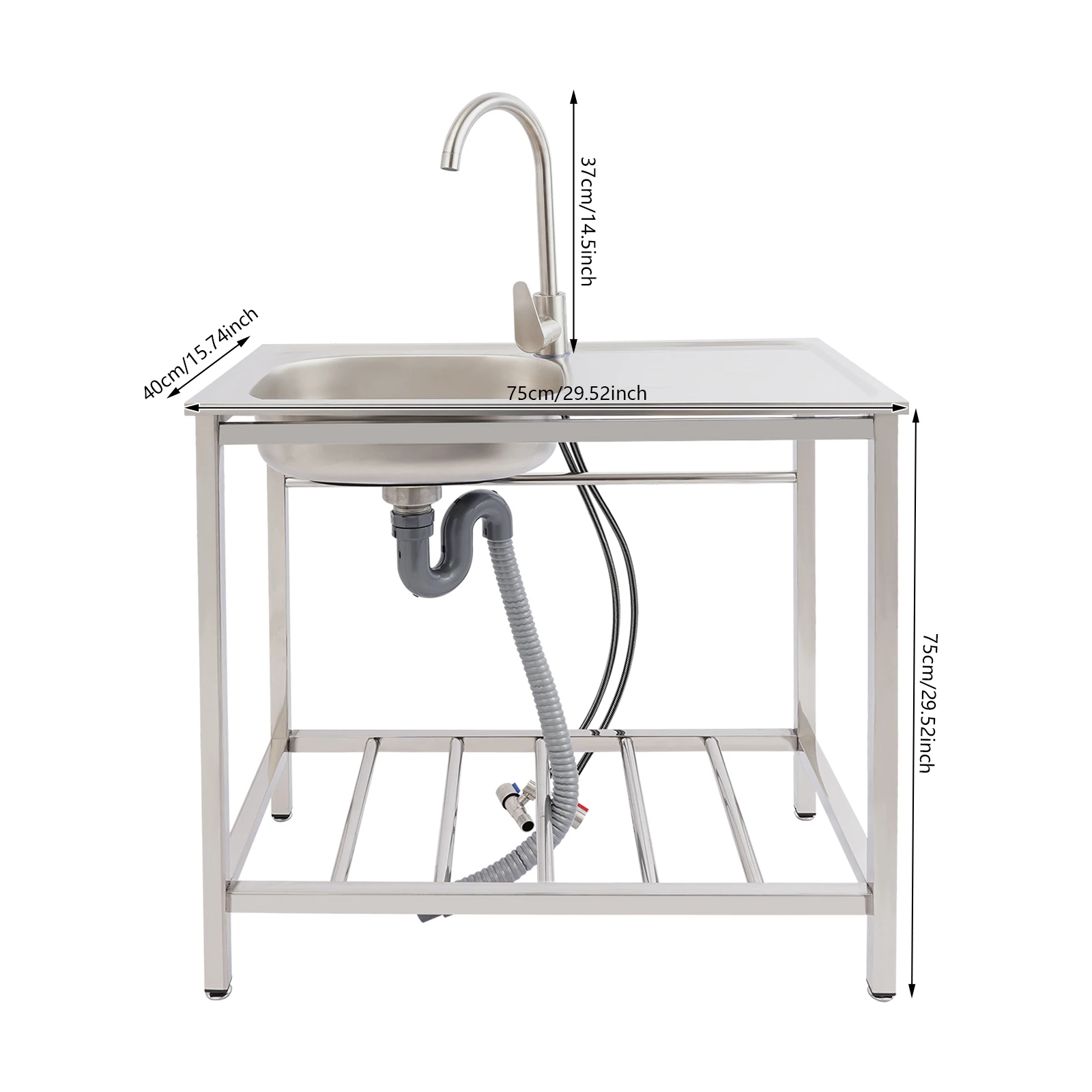 Stainless Steel Sink, Freestan – обзор и цена Commercial Kitchen Worktops