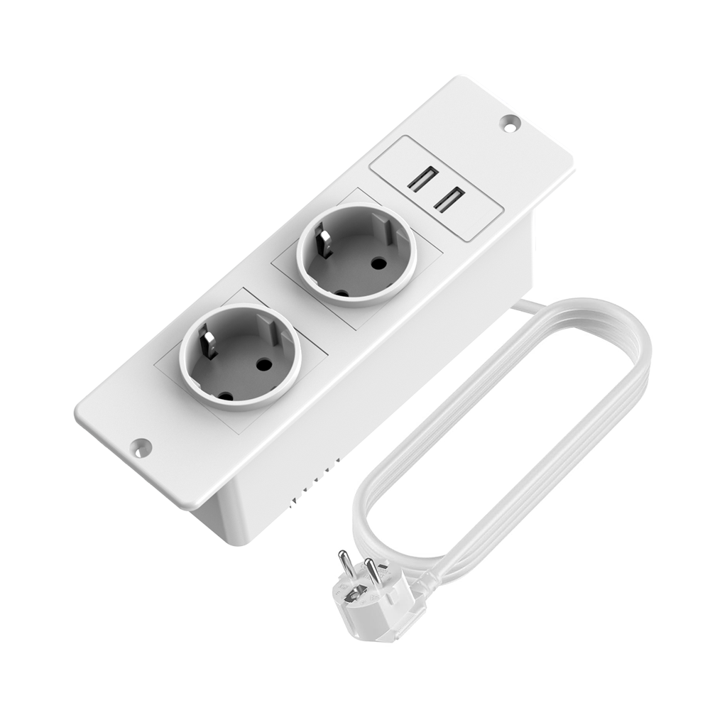 EU White Recessed Power Strip  – обзор и цена Commercial Kitchen Worktops