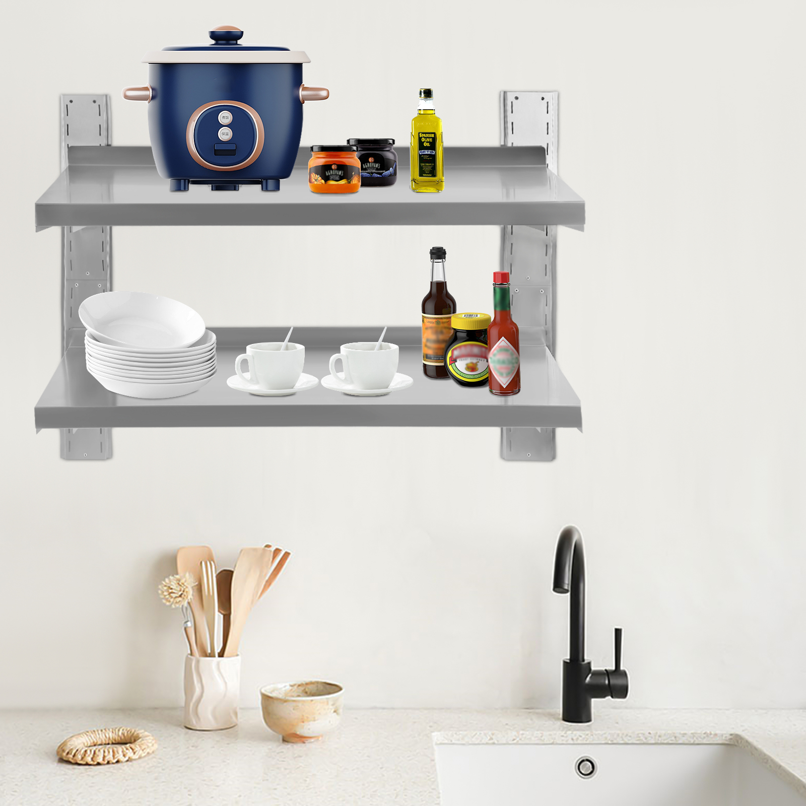 Commercial Stainless Steel Wal – обзор и цена Wall Shelf Commercial Kitchen