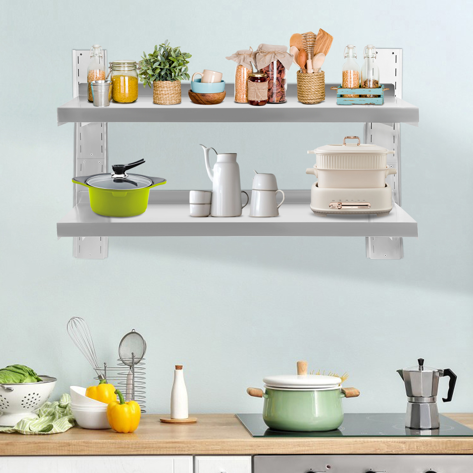 Commercial Stainless Steel Wal – обзор и цена Wall Shelf Commercial Kitchen