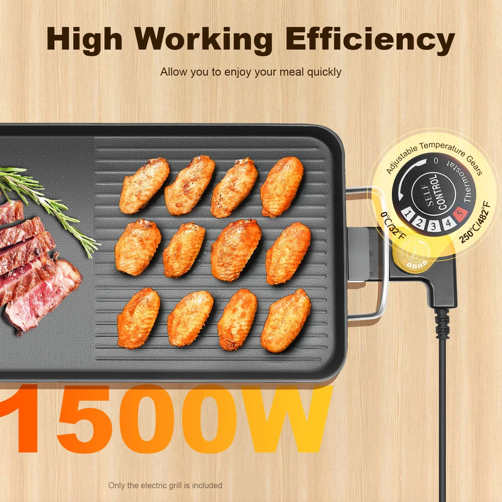 1500W 27'' Nonstick Large Grid – обзор и цена Teppanyaki Grill Table