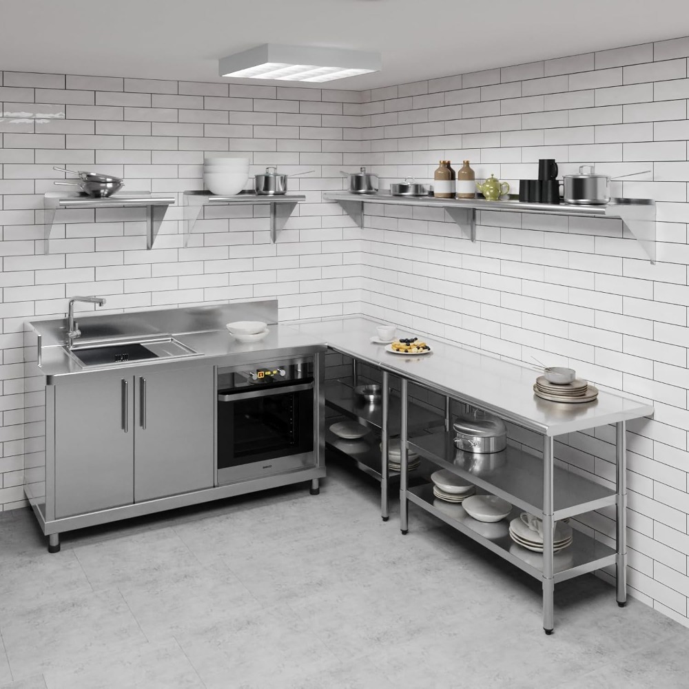 12x96in Stainless Steel Wall S – обзор и цена Wall Shelf Commercial Kitchen