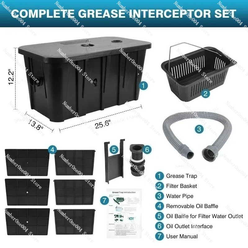 Commercial Plastic Oil-Water S – обзор и цена Commercial Kitchen Grease Trap