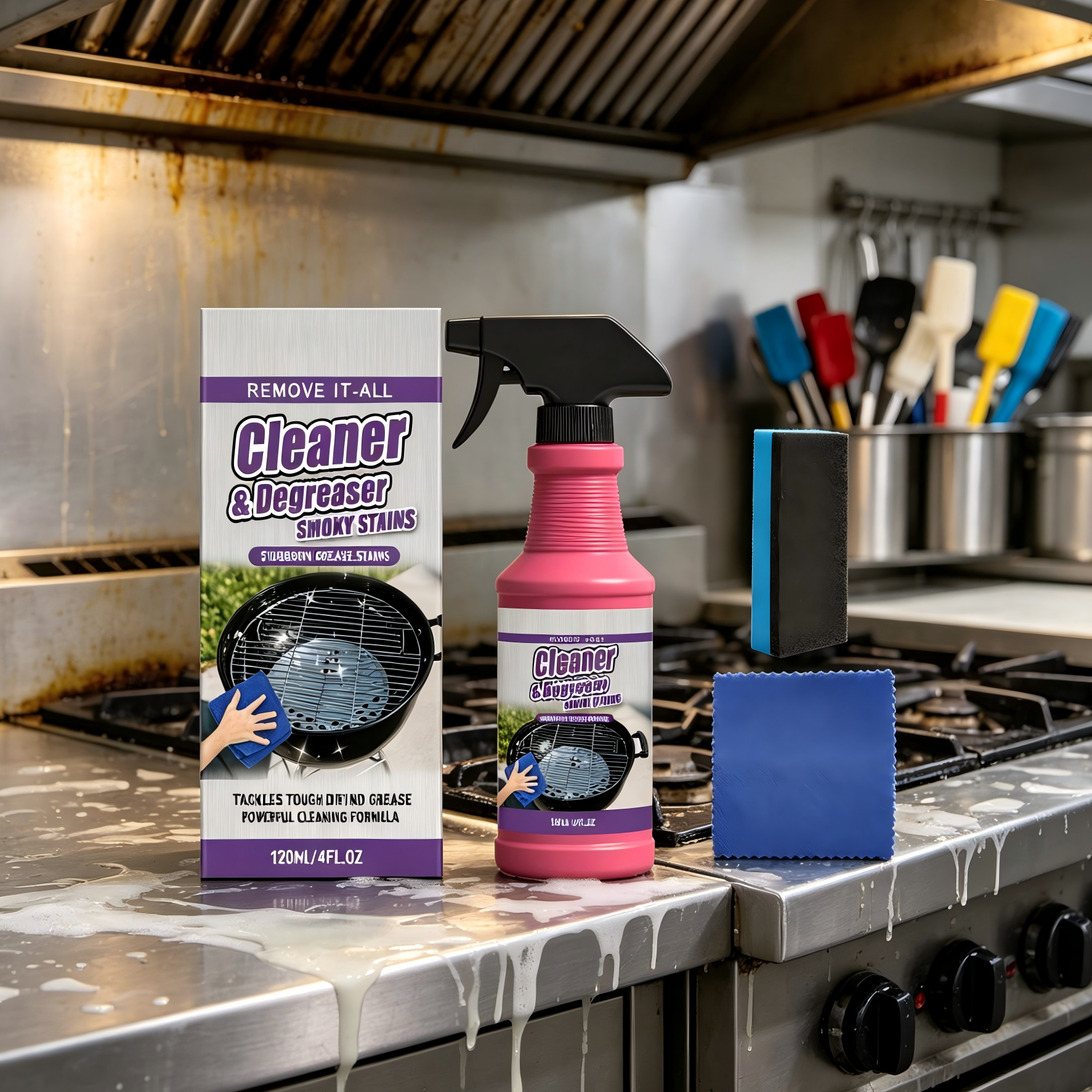 Kitchen Degreaser Cleaner Spra – обзор и цена Commercial Kitchen Grease Cleaner