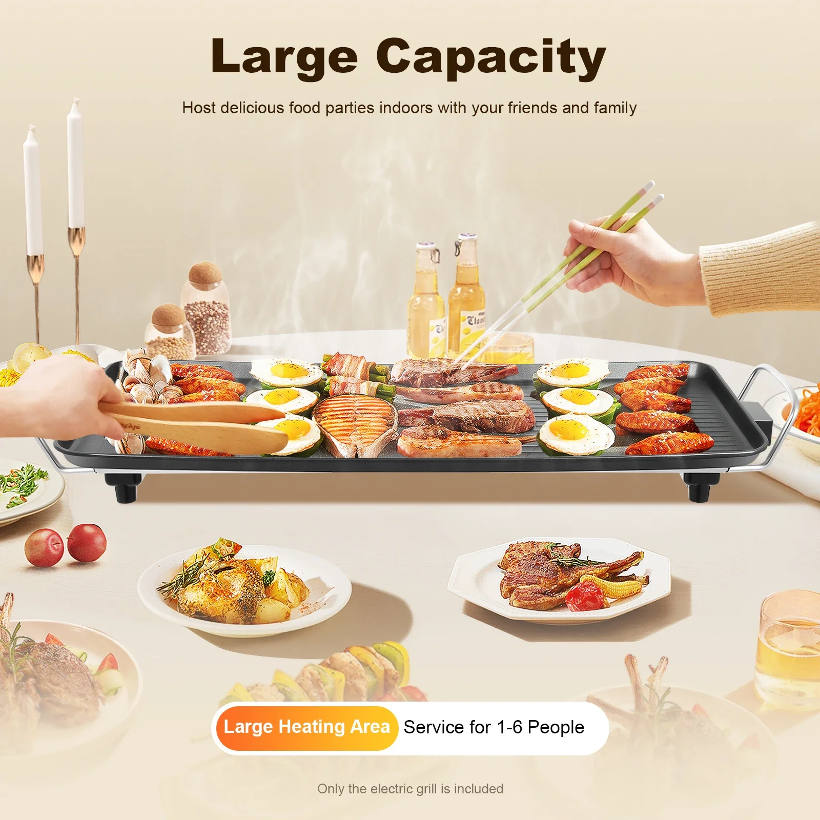 27'' 1500W Electric Griddle Te – обзор и цена Teppanyaki Grill Table